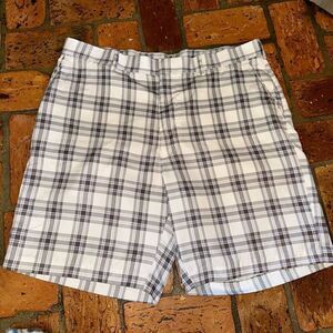 Savane Plaid Flat Front Shorts